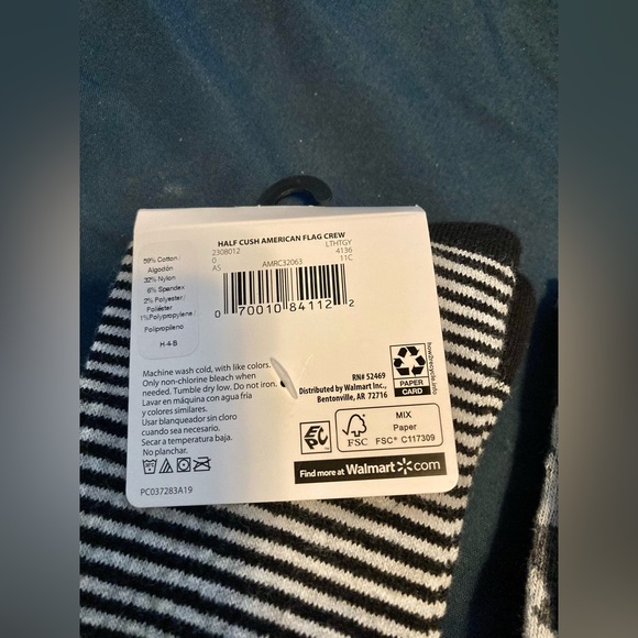 Men’s Patriotic Socks  2 pairs. Shoe size 6-12 - Picture 7 of 8